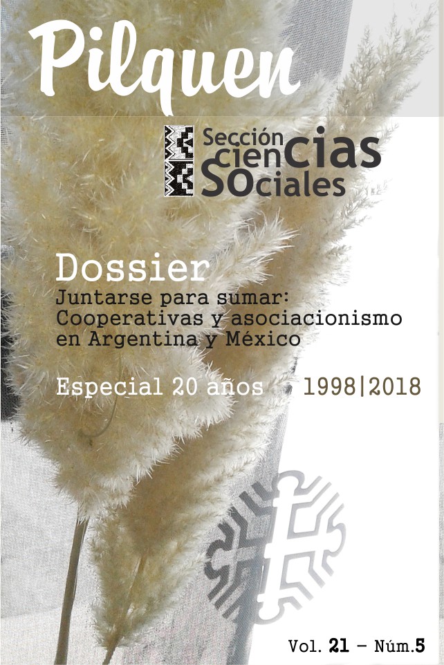 					Ver Vol. 21 Núm. 5 (2018): Dossier Juntarse para sumar: Cooperativas y asociacionismo en Argentina y México
				