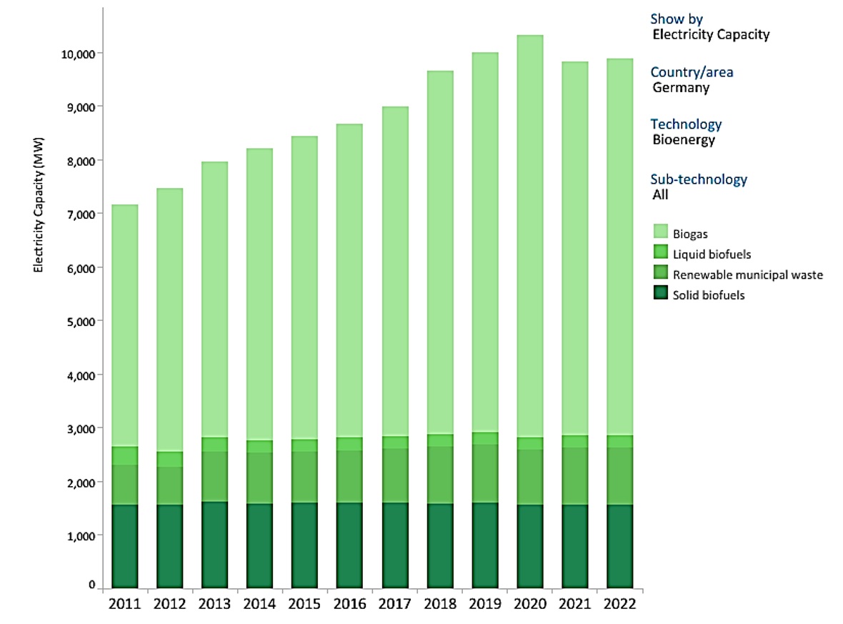  Germany (EU
Member), electricity capacity -Bioenergy. 