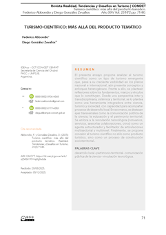 Turismo científico: más allá del producto temático