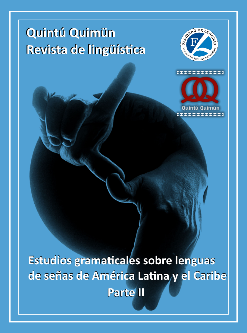 Tapa del Dossier Estudios gramaticales sobre las lenguas de señas de América Latina y el Caribe