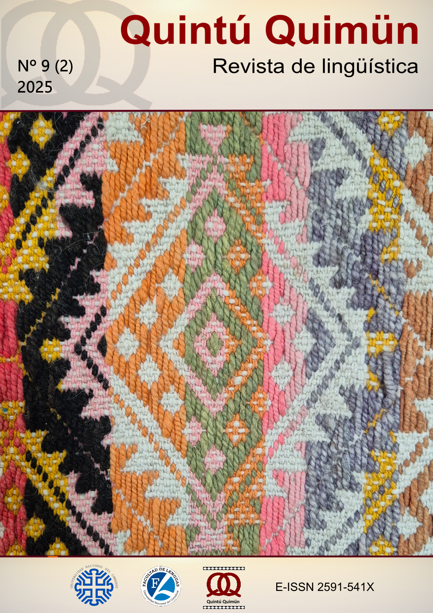 Tapa del Nº 9 (2). Imagen de tapa: Ñimin, tejido mapuche. Ñorquinco, Río Negro