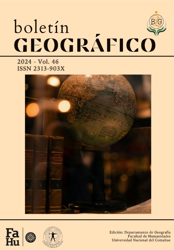 					View Vol. 46 No. PC (2024): Boletín Geográfico
				