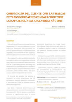Compromiso del cliente con las marcas de transporte aéreo comparación entre LATAM y Aerolíneas Argentinas Año 2018 /