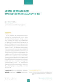 ¿Cómo sobrevivirán los restaurantes al COVID-19? /