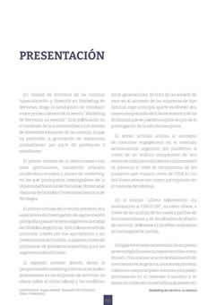 Presentacion de la publicación Marketing de servicios: su esencia ; Año 1 Vol.1 Nro. 1 /