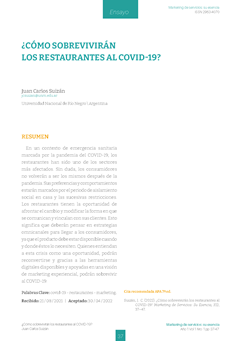 ¿Cómo sobrevivirán los restaurantes al COVID-19? / 