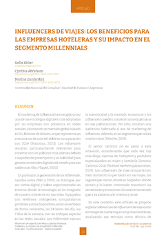 Influencers de viajes: los beneficios para las empresas hoteleras y su impacto en el segmento millennials