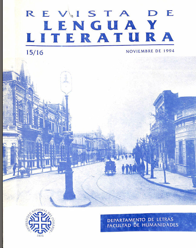 					Ver Vol. 8 Núm. 15-16 (1994): Revista de Lengua y Literatura
				