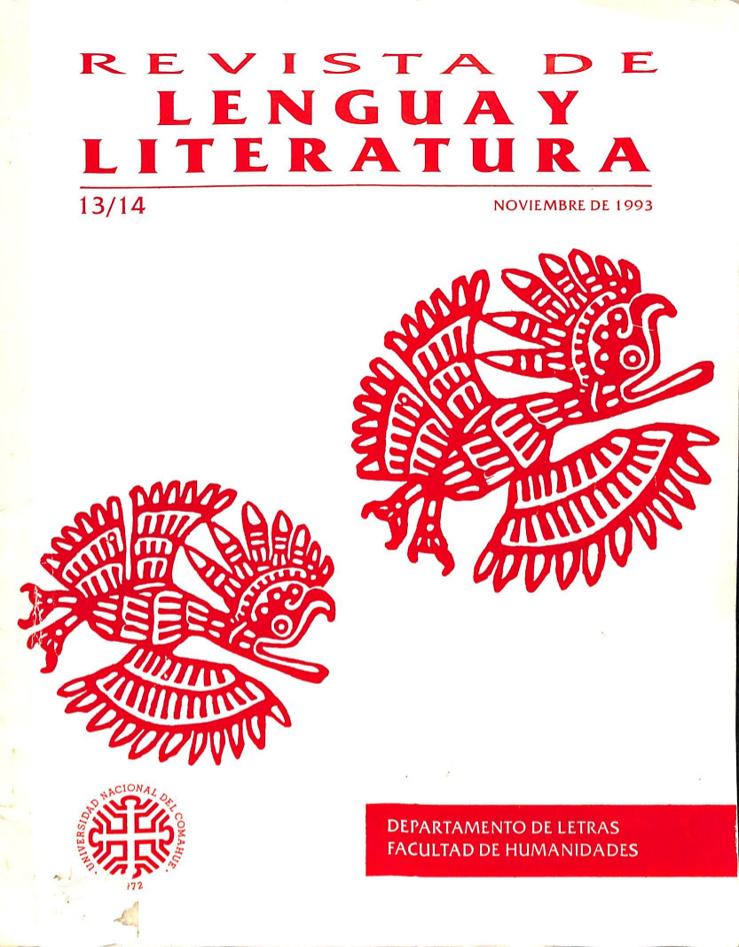 					Ver Vol. 7 Núm. 13-14 (1993): Revista de Lengua y Literatura
				