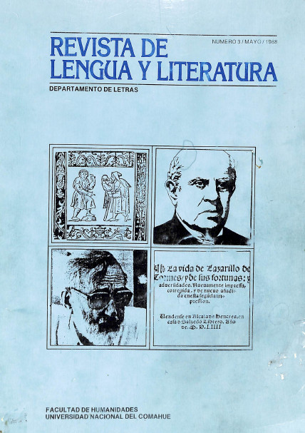 					Ver Vol. 2 Núm. 3 (1988): Revista de Lengua y Literatura
				